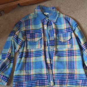 LA MIEL Blue and Yellow Plaid Shirt